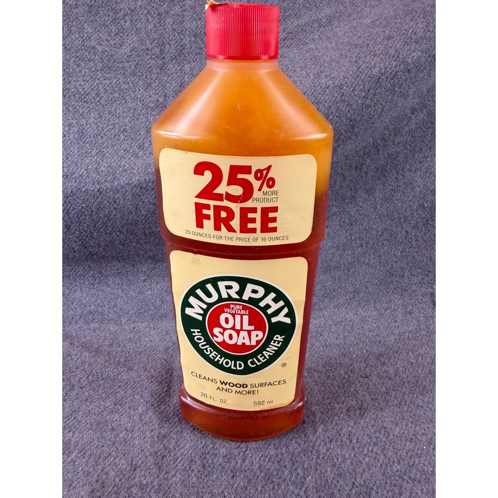 Murphy Oil Soap Household Cleaner Unisex 20oz Amber Vintage 1990 Wood Floor Soap